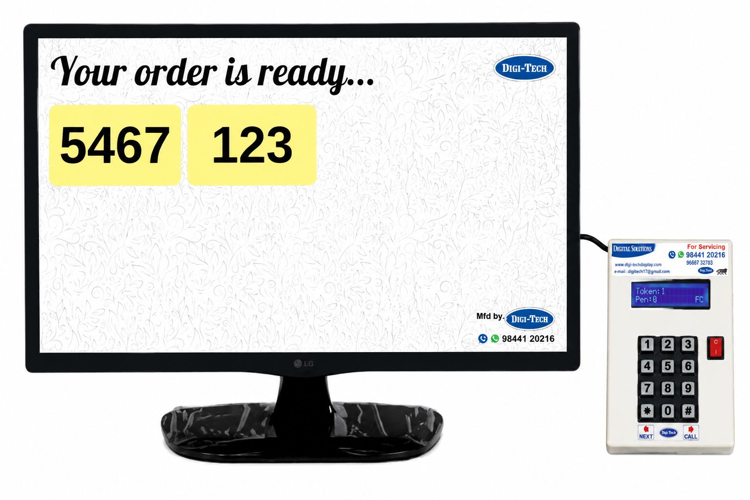Food Counter / Order-Ready Display System