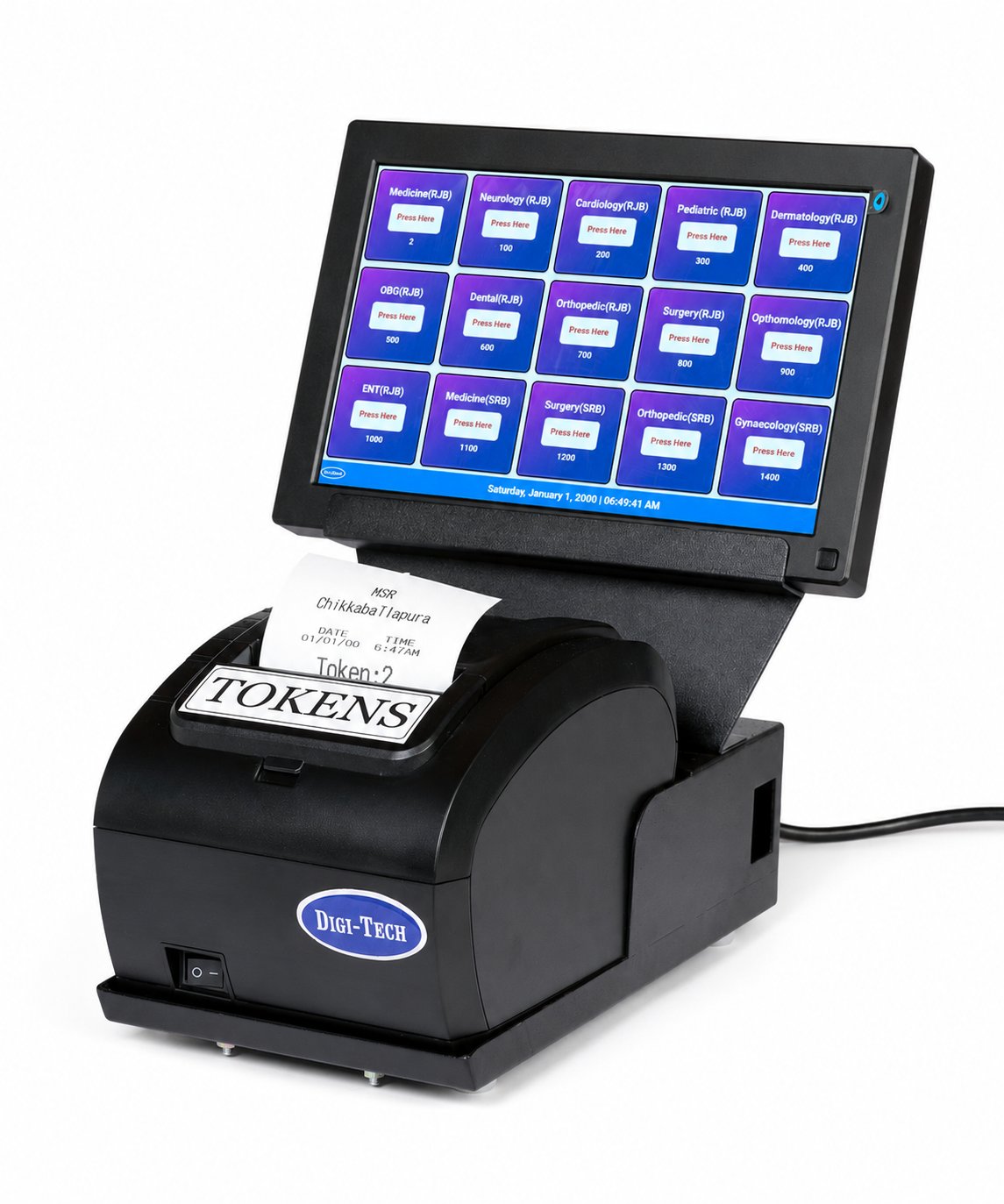 Token Dispenser — Push-Button, POS & Touchscreen Kiosk